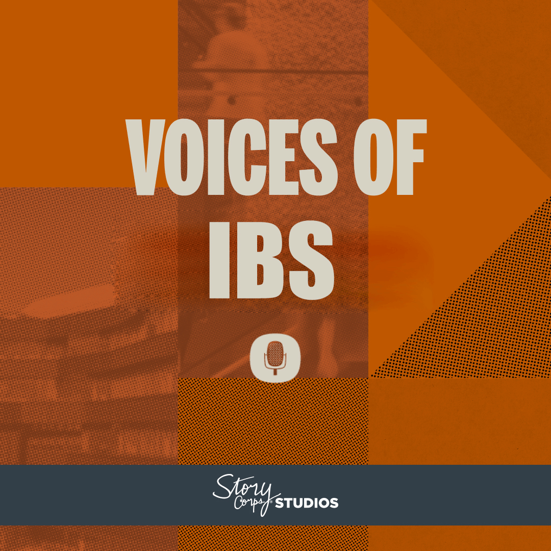 Voices of IBS title card graphic